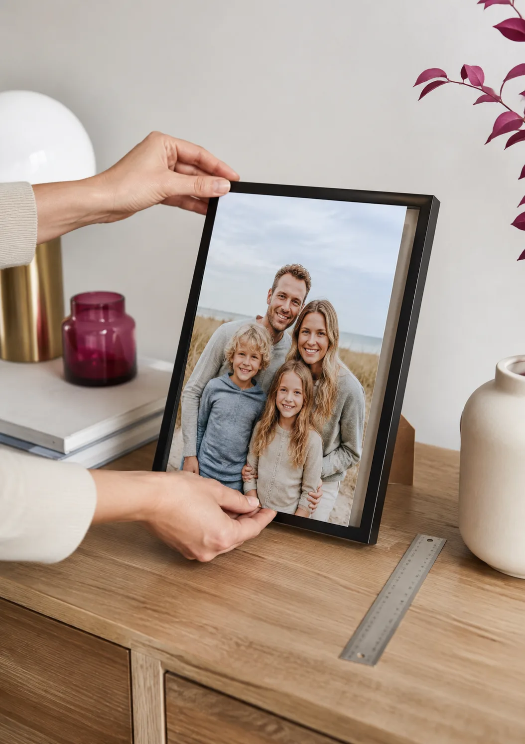 True A4 photo print at 210 x 297mm fitted in a standard A4 frame