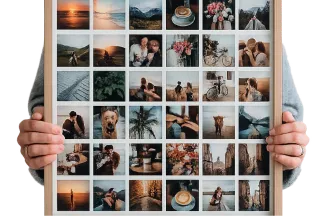 Personalised photo collage print with multiple pictures
