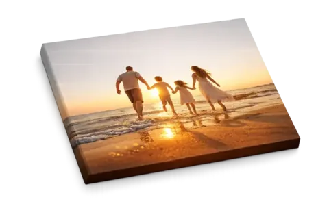 Personalised canvas print with family photo
