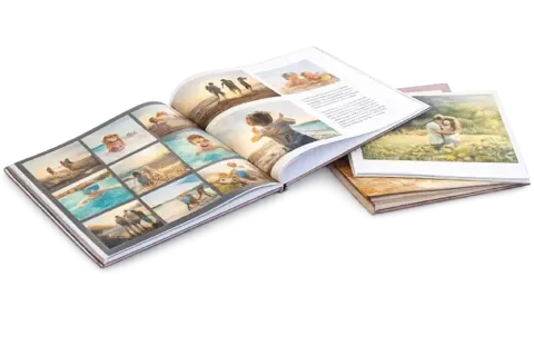 Open personalised photo books printed by FreeSnaps